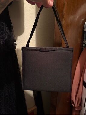 Y2K Classic Black Satin Evening Handbag
